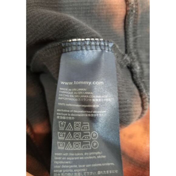 Tommy Hilfiger Sweatshirt zip up Custom reverse tie-dye Black plum Sz Small - Picture 8 of 8